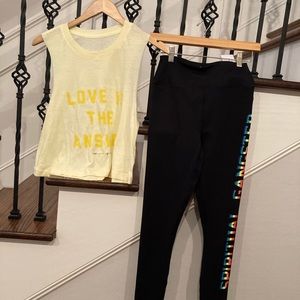 Spiritual Gangster yoga top and pants - New!